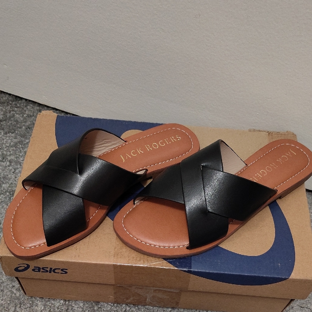 Jack Rogers Sloane X Band Leather Sandals NWOT